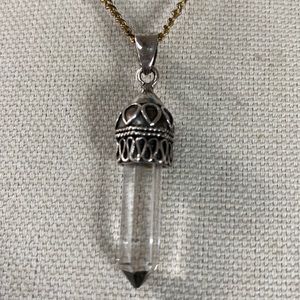 Artisan crystal and silver 925 pendant